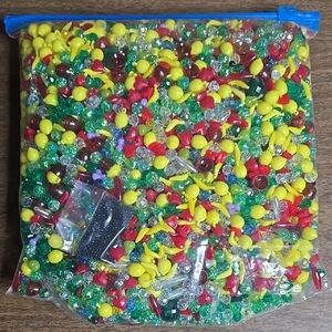 3lbs Assorted Beads, Varying Colors, Sizes, Shapes, Jewelry/Crafting